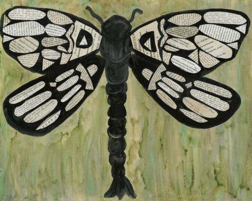 Dragonfly Text Poster Print - Lisa Choate