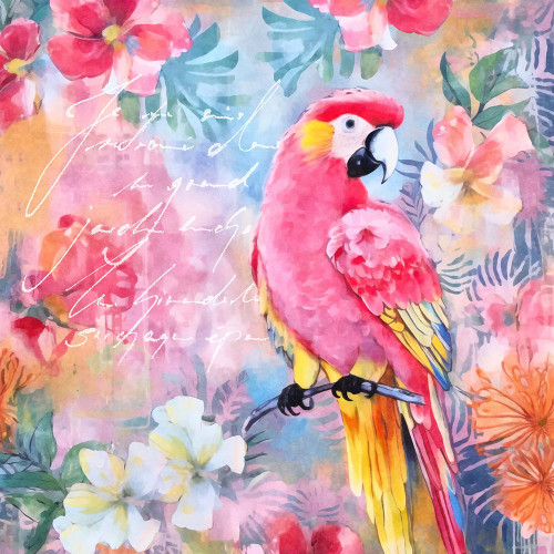 Parrots Pink Paradise Poster Print - Andrea Haase