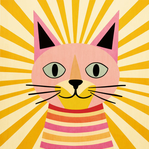Happy Cat Poster Print - Andrea Haase Happy Cat Poster Print - Andrea Haase