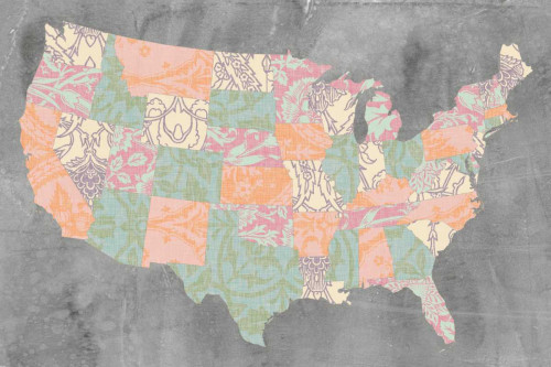 Patterned States I Poster Print - Jennifer Goldberger Patterned States I Poster Print - Jennifer Goldberger