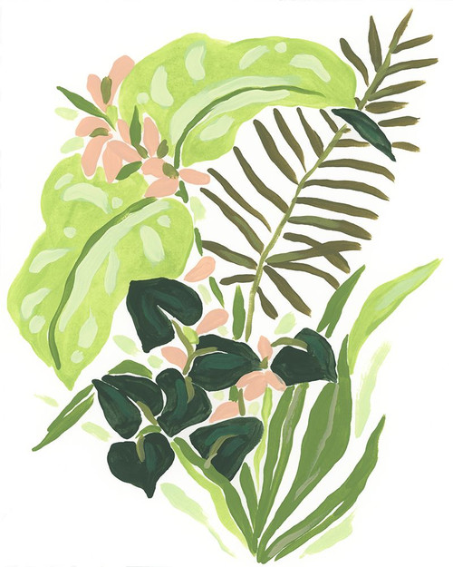 Lime Leaf Medley I Poster Print - June Erica Vess