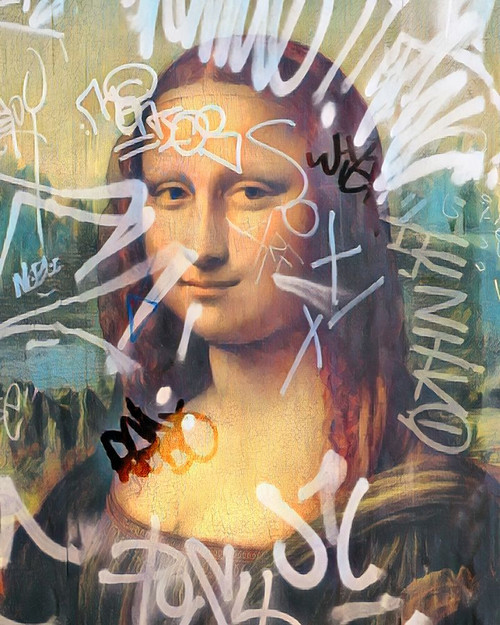 Mona Lisa Graffiti Poster Print - Irena Orlov