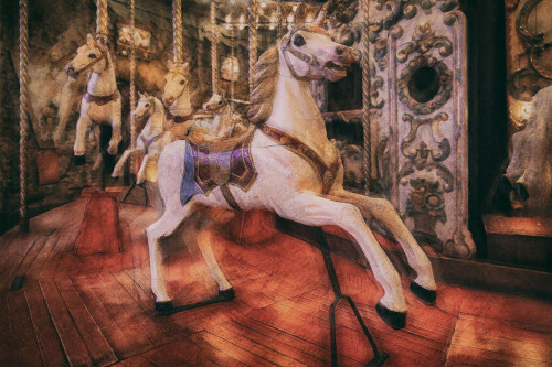 At Night In The Museum Poster Print - Roswitha Schleicher-Schwarz