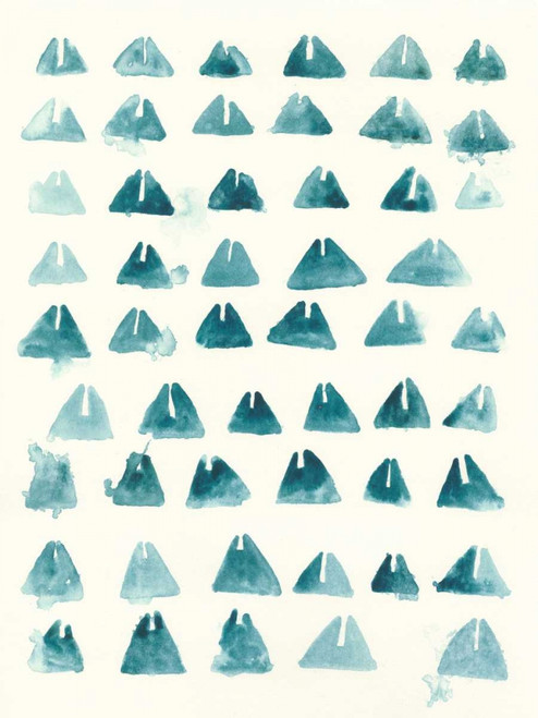 Blue Batik Motif III Poster Print - June Erica Vess