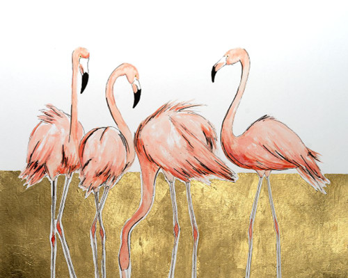 Flamingo Flock I Poster Print - Michael Willett