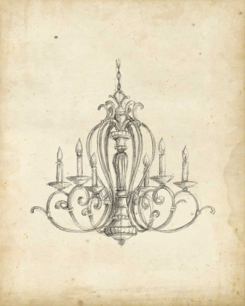 Classical Chandelier I Poster Print - Ethan Harper