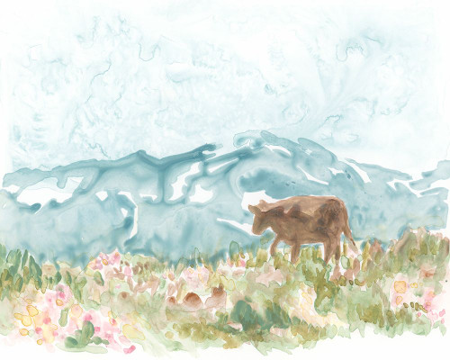Cow Meadow IV Poster Print - June Erica Vess