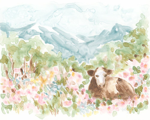 Cow Meadow V Poster Print - June Erica Vess