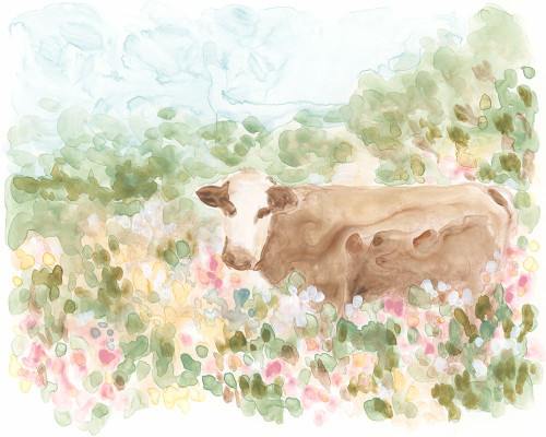 Cow Meadow VI Poster Print - June Erica Vess