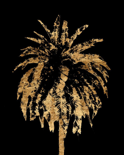 Golden Palm Tree II Poster Print - Alonzo Saunders
