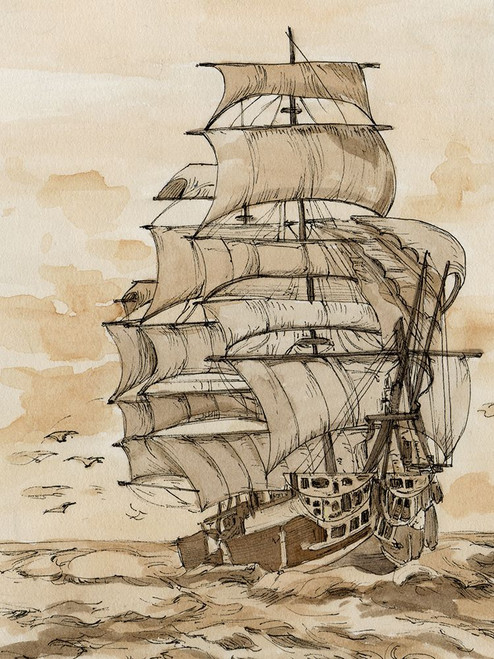 Ocean Sailing I Poster Print - Melissa Wang