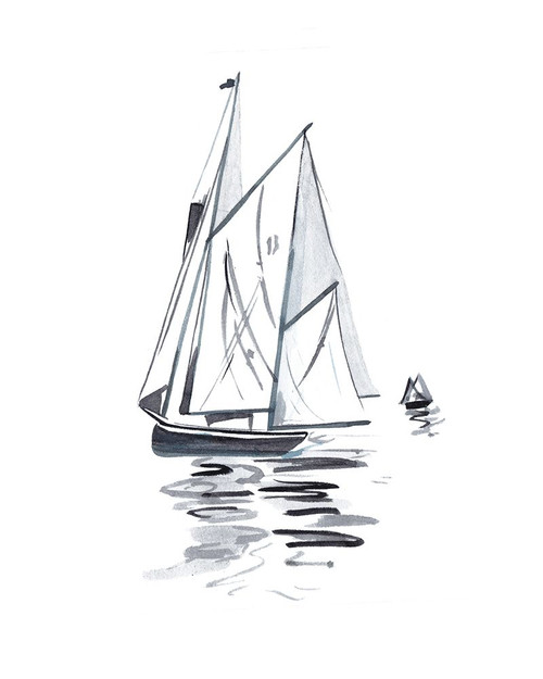 Blue Boat II Poster Print - Melissa Wang