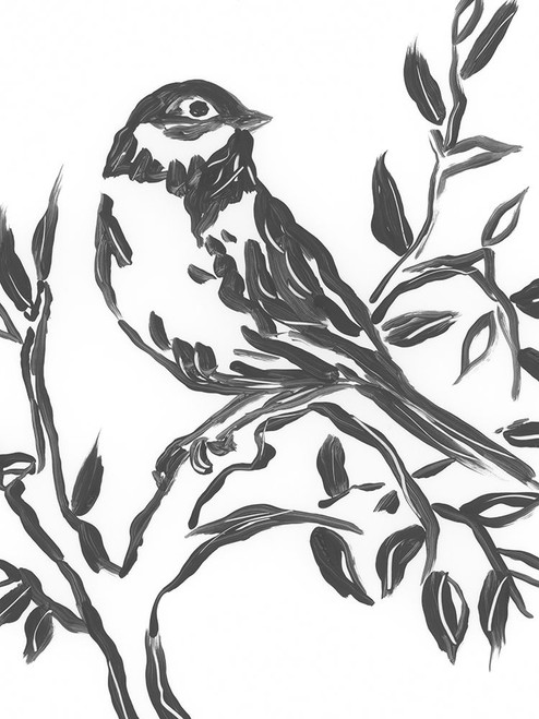 Onyx Bird Branch I Poster Print - June Erica Vess