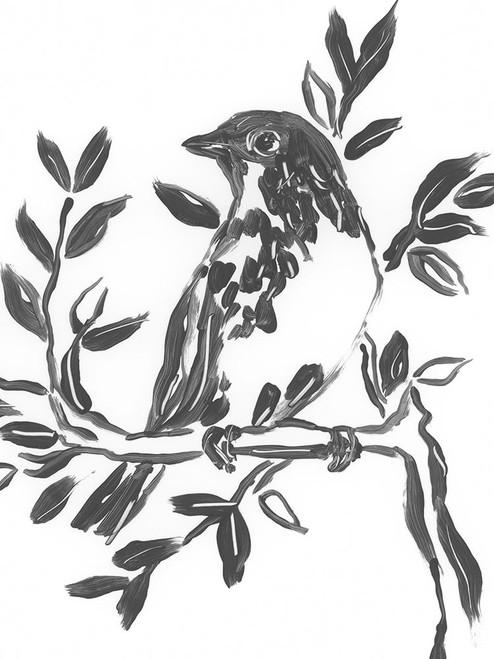 Onyx Bird Branch IV Poster Print - June Erica Vess
