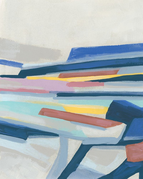 Blue Tectonic Movement I Poster Print - June Erica Vess