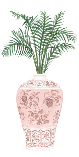 Palms in Pastel Vase II Poster Print - Melissa Wang