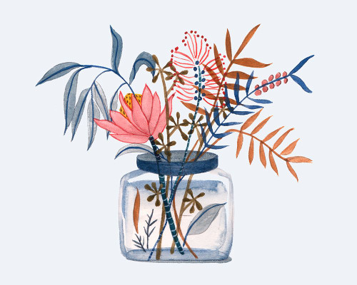 Indigo Whispers IV Poster Print - Melissa Wang