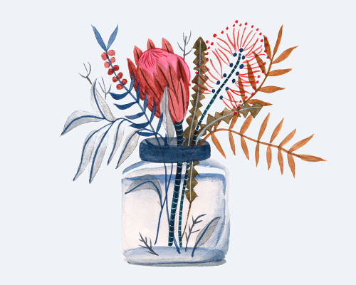 Indigo Whispers II Poster Print - Melissa Wang