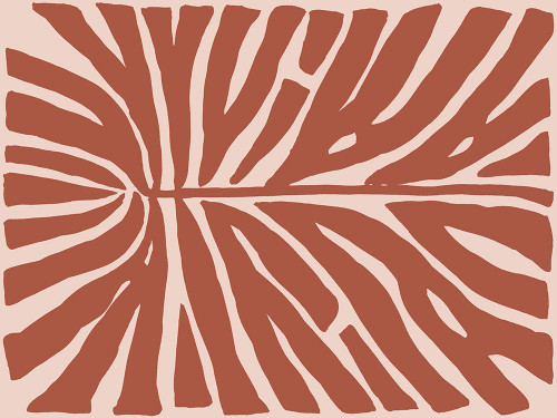 Terra Cotta Block Palms III Poster Print - June Erica Vess