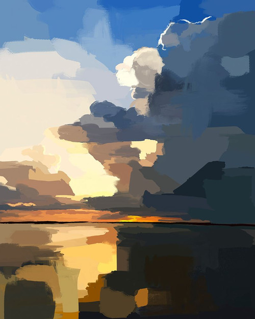 Abstract Seascape  I Poster Print - Emily Kalina