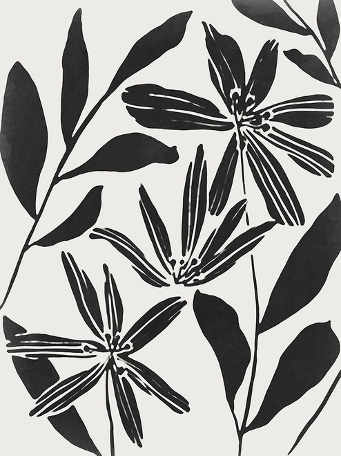 Black Flower Blooming I Poster Print - Melissa Wang