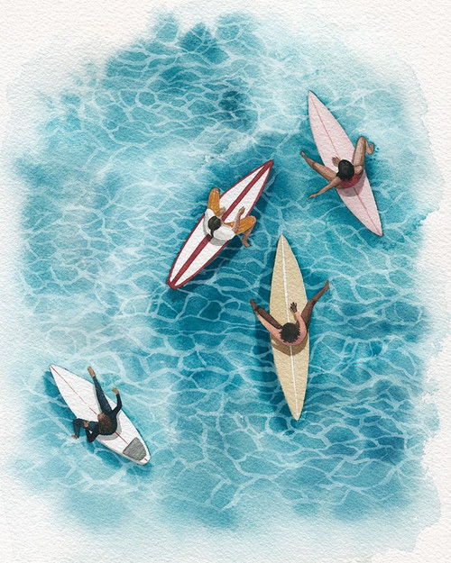 Waiting on the Wave II Poster Print - Grace Popp