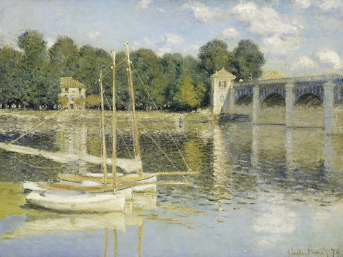 The Argenteuil Bridge Poster Print - Claude Monet