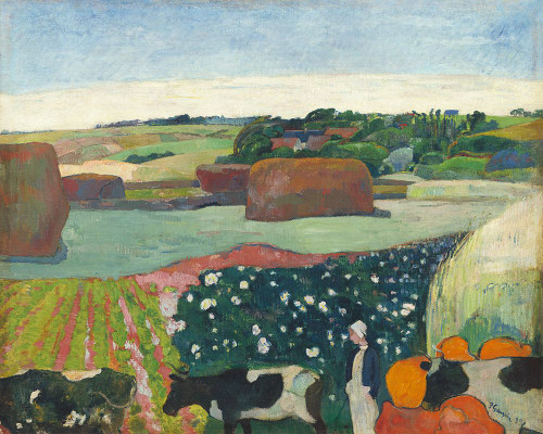 Haystacks in Brittany Poster Print - Paul Gauguin