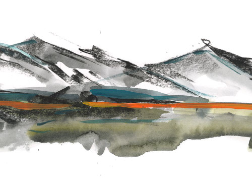 Abstract Mountain View II Poster Print - Ethan Harper