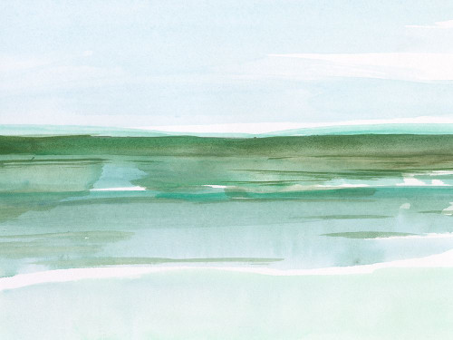 Serene Aqua II Poster Print - Ethan Harper