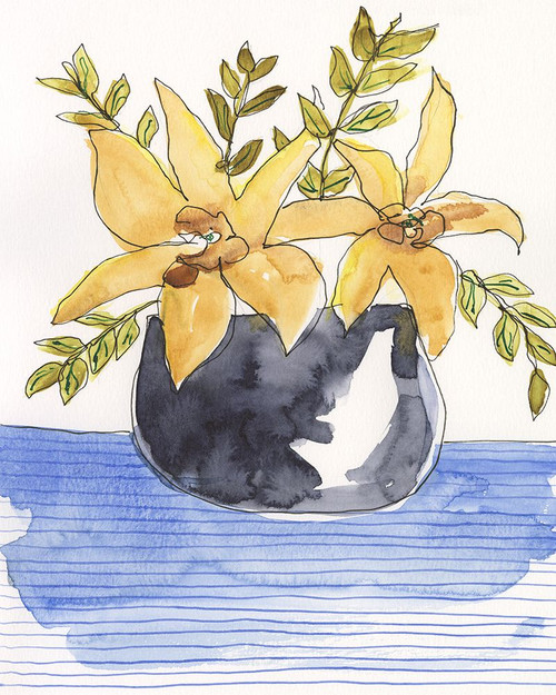 Ochre Blooms I Poster Print - Regina Moore