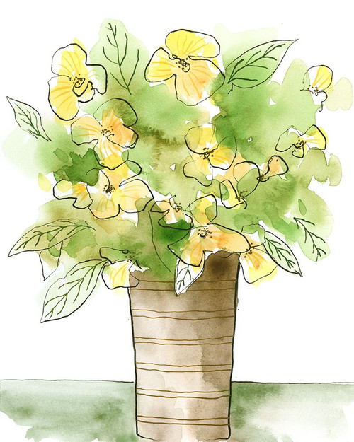 Yellow Bouquet I Poster Print - Regina Moore