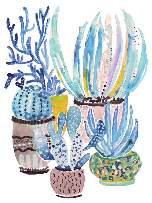 A Cactus Garden II Poster Print - Karen Fields