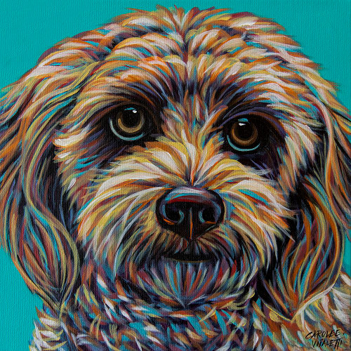 Blue Doodle Brother II Poster Print - Carolee Vitaletti