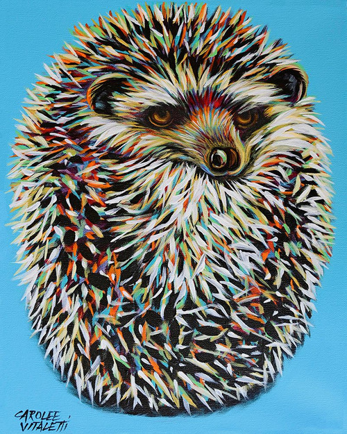 Blue Hedgehog Poster Print - Carolee Vitaletti