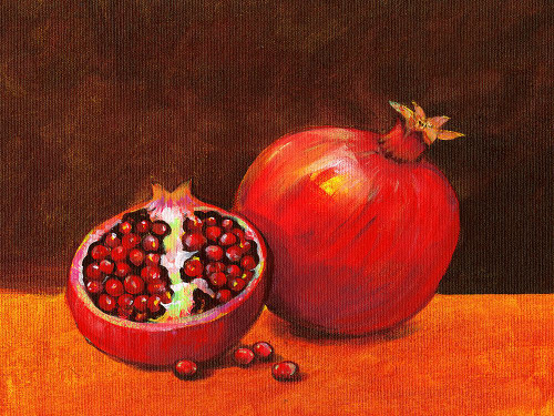Pomegranate Still Life II Poster Print - Tim OToole
