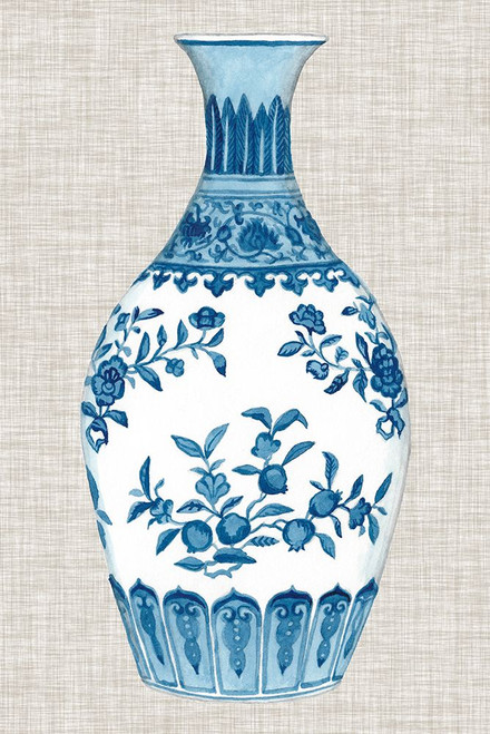 Ming Vase on Linen III Poster Print - Naomi McCavitt