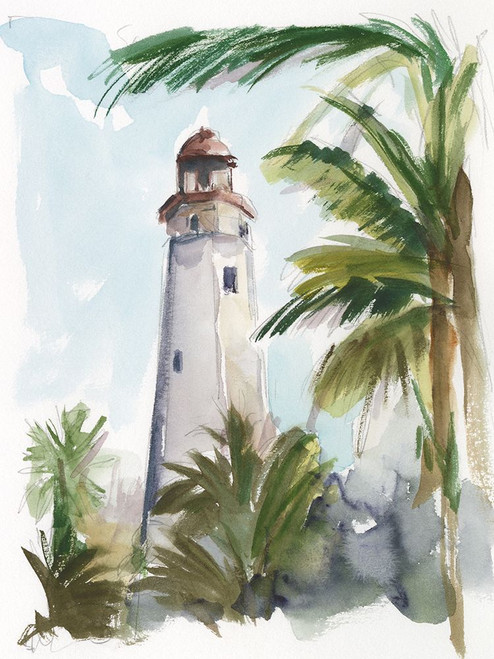 Tropical Lighthouse II Poster Print - Ethan Harper