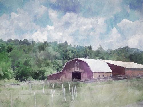 Barn in the Pasture Poster Print - Kim Curinga
