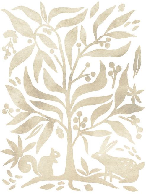 Parchment Block Print I Poster Print - June Erica Vess