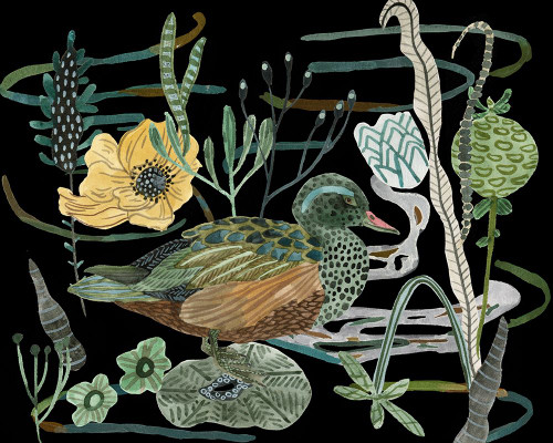 Duck in River III Poster Print - Melissa Wang