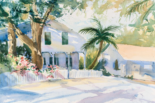 Bermuda Watercolor Poster Print - Stephen Calcasola