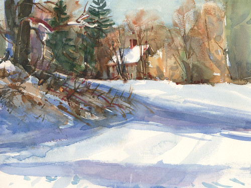 Snow Shadows Poster Print - Stephen Calcasola