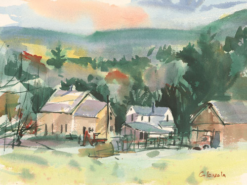 Valley Farm Poster Print - Stephen Calcasola