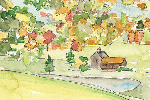 Barn Vista V Poster Print - Regina Moore