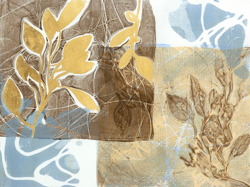 Embellished Leaf Inclusion I Poster Print - Jennifer Goldberger