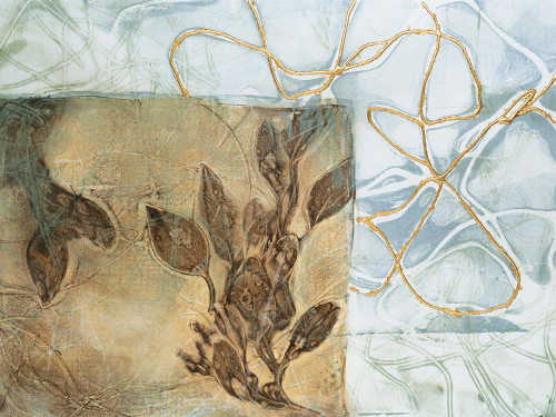 Embellished Leaf Inclusion V Poster Print - Jennifer Goldberger
