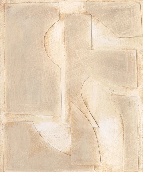 Buff Abstract Shapes II Poster Print - Regina Moore