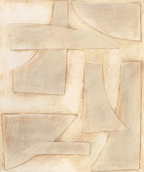 Buff Abstract Shapes I Poster Print - Regina Moore
