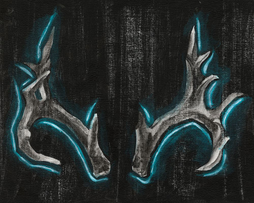 Neon Antlers II Poster Print - Ethan Harper